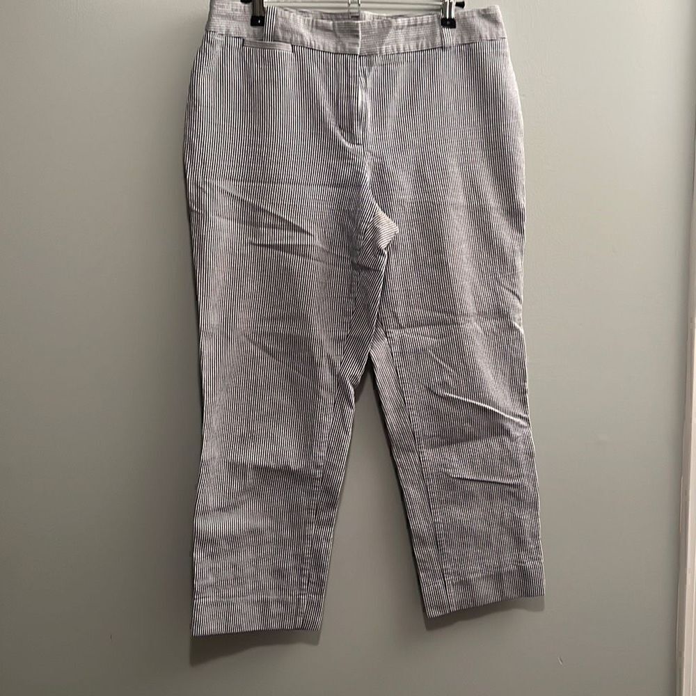 Talbots Perfect Skimmer Seersucker Crop Pants